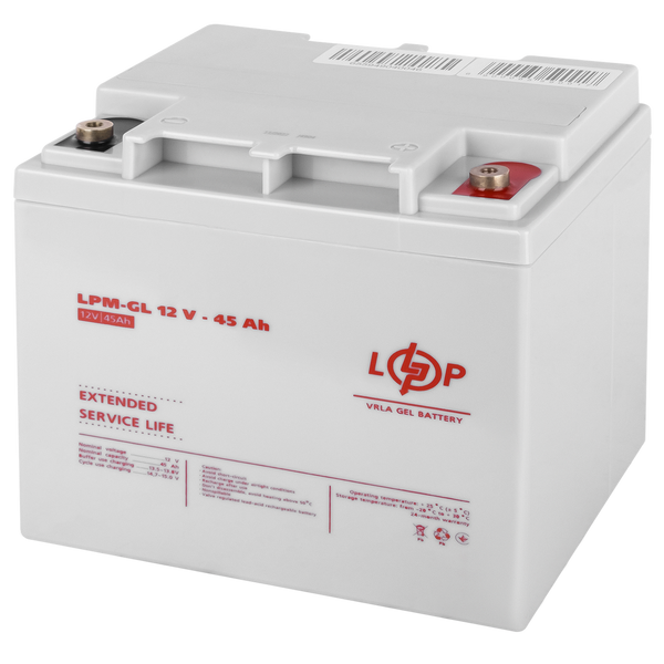 Акумулятор гелевий LPM-GL 12 V &mdash; 45 Ah