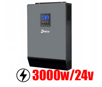 Інвертор сонячний автономний ORBUS VP3000-24, 3000W, 24V з правильною синусоїдою потужністю - 3000 Вт