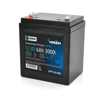 Литий-железо-фосфатный аккумулятор Merlion LiFePO4 12.8V 6AH (4S1P/BMS-5A), (90х70х101(107)) для