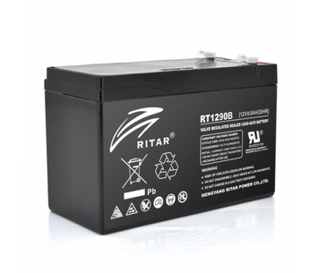 Акумуляторна батарея AGM RITAR RT1290B, Black Case, 12 V 9.0 Ah ( 151 х 65 х 94 (100) Q10