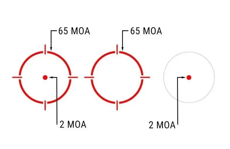 Прилад коліматорний Holosun HS510С точка 2 MOA + коло 65 МОА