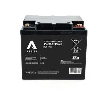Аккумулятор AZBIST Super AGM ASAGM-12400M6, Black Case, 12V 40.0Ah (198x166x171) Q1
