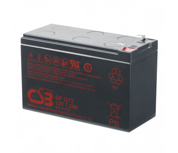 Акумуляторна батарея CSB GP1272F2, 12 V 7,2 Ah (25 W) (151х65х100 мм) 1.9 кг Q10/420