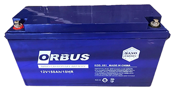 Акумуляторна батарея ORBUS CG12150 GEL 12 V 150 Ah (485 x 172 x 240) Black 47kg Q1/34