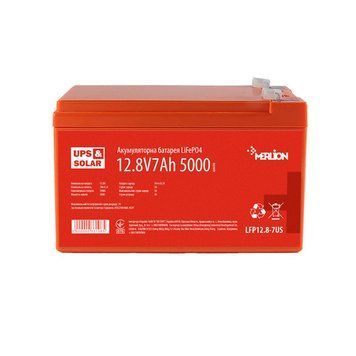 Литий-железо-фосфатный аккумулятор Merlion LiFePO4 12.8V 7AH (4S2P/BMS-10A), (151х65х97) for UPS, 3000 циклов