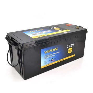 Аккумуляторная батарея Vipow LiFePO4 25,6V 100Ah со встроенной ВМS платой 80A (523*207*215)