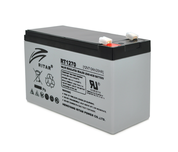 Акумуляторна батарея AGM RITAR RT1270, Gray Case, 12 V 7.0 Ah ( 151 х 65 х 94 (100) ) Q10
