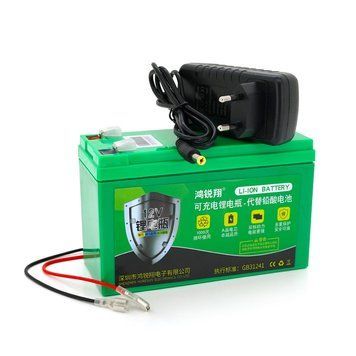 Акумуляторна батарея літієва 12 V 16 A з елементами Li-ion 18650 (150X65X94) вага 1095 грамів + зарядна