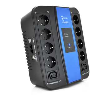 ИБП Ritar U-Smart-1000 (600W), LED, AVR, 3st, 8xSCHUKO socket, 1x12V9Ah, USB x2, RJ45, plastik Case